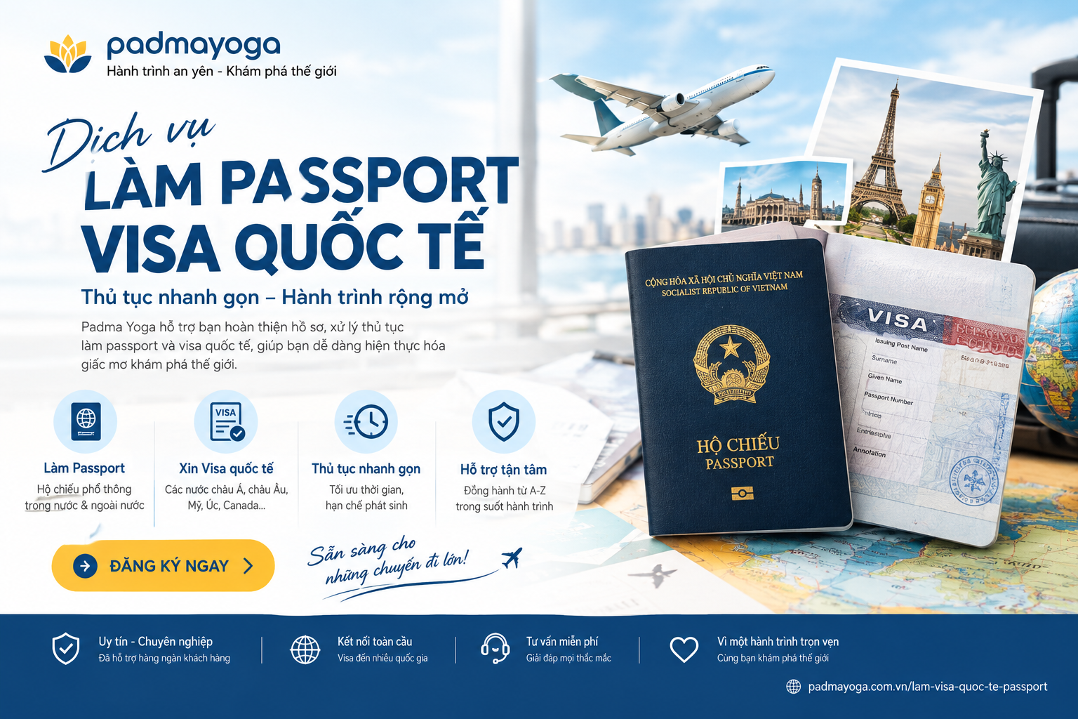 Dịch vụ làm visa quốc tế chuyên nghiệp, hỗ trợ trọn gói A-Z